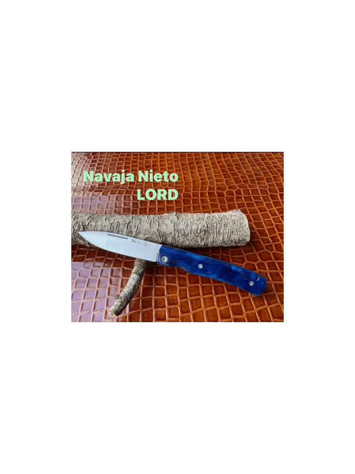 NAVAJA LORD HUESO DE CAMELLO TINTADO EN AZUL NIETO